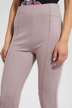 Load image into Gallery viewer, Redtag-Black-Pleated-Pontie-Legging-Leggings-Women's-
