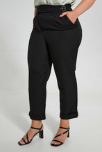 Load image into Gallery viewer, Redtag-Black-Buckle-Detail-Trouser-Culottes-Women's-