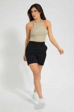Load image into Gallery viewer, Redtag-Pink-Rib-Cropped-Vest-Vests-Women's-
