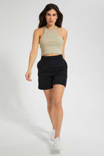 Load image into Gallery viewer, Redtag-Pink-Rib-Cropped-Vest-Vests-Women's-