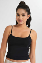 Load image into Gallery viewer, Redtag-Black-Plain-Half-Strappy-Vest-Vests-Women's-