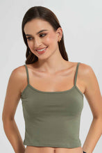 Load image into Gallery viewer, Redtag-Khaki-Plain-Half-Strappy-Vest-Category:Vests,-Colour:Olive,-Filter:Women's-Clothing,-KSH,-New-In,-New-In-Women-APL,-Non-Sale,-S22C,-Section:Women,-Women-Vests-Women's-
