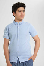 تنزيل الصورة على معرض الصور، Redtag-Blue-Waist-Coat-With-Shirt-Sets-Senior-Boys-9 to 14 Years