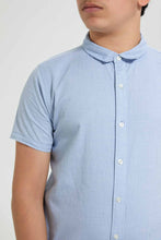 تنزيل الصورة على معرض الصور، Redtag-Blue-Waist-Coat-With-Shirt-Sets-Senior-Boys-9 to 14 Years