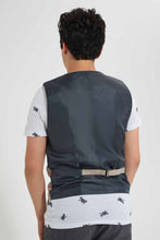 تنزيل الصورة على معرض الصور، Redtag-Beige-Waist-Coast-With-Allover-Print-T-Shirt-Sets-Senior-Boys-9 to 14 Years