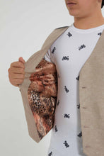 تنزيل الصورة على معرض الصور، Redtag-Beige-Waist-Coast-With-Allover-Print-T-Shirt-Sets-Senior-Boys-9 to 14 Years