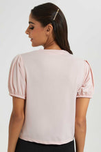Load image into Gallery viewer, Redtag-Pink-Basic-Puff-Sleeve-Top-Tops-Women's-
