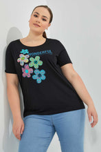 تنزيل الصورة على معرض الصور، Redtag-Black-Graphic-T-Shirt-Graphic-T-Shirts-Women's-