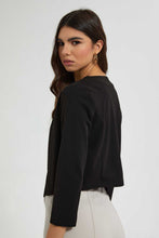 Load image into Gallery viewer, Redtag-Black-Cropped-Jacket-Jackets-Women's-