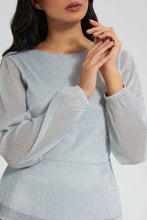 Load image into Gallery viewer, Redtag-Silver-Jersey-Long-Sleeve-Top-Tops-Women's-