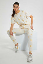 Load image into Gallery viewer, Redtag-Beige-Allover-Print-Skinny-Legging-Joggers-Women's-