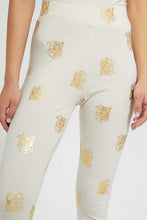Load image into Gallery viewer, Redtag-Beige-Allover-Print-Skinny-Legging-Joggers-Women's-