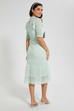 تنزيل الصورة على معرض الصور، Redtag-Mint-Lace-Midi-Dress-Dresses-Women's-