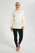 Load image into Gallery viewer, Redtag-Cream-Jacquard-Shirt-Casual-Shirts-Women's-