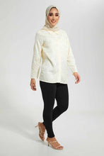 Load image into Gallery viewer, Redtag-Cream-Jacquard-Shirt-Casual-Shirts-Women's-