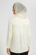 Load image into Gallery viewer, Redtag-Cream-Jacquard-Shirt-Casual-Shirts-Women's-