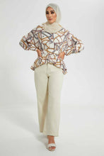 Load image into Gallery viewer, Redtag-Cream-Chain-Print-Blouse-Blouses-Women's-