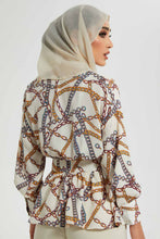 Load image into Gallery viewer, Redtag-Cream-Chain-Print-Blouse-Blouses-Women's-