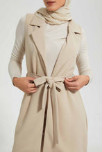Load image into Gallery viewer, Redtag-Beige-Belted-Cardigan-Cardigans-Women's-
