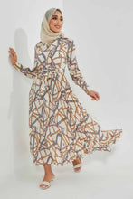Load image into Gallery viewer, Redtag-Cream-Chain-Wrap-Midi-Dress-Dresses-Women's-
