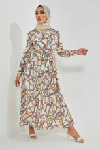 Load image into Gallery viewer, Redtag-Cream-Chain-Wrap-Midi-Dress-Dresses-Women's-