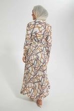 Load image into Gallery viewer, Redtag-Cream-Chain-Wrap-Midi-Dress-Dresses-Women's-