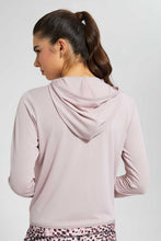 Load image into Gallery viewer, Redtag-Pink-Zip-Through-SweaT-Shirt-Active-Sweatshirts-Women's-