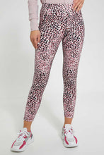Load image into Gallery viewer, Redtag-Pink-Allover-Printed-Active-Pant-Joggers-Women's-