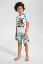 Load image into Gallery viewer, Redtag-Blue-Shark-Sun-Protector-Set-Swimsuits--