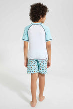 Load image into Gallery viewer, Redtag-Blue-Shark-Sun-Protector-Set-Swimsuits--