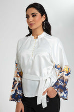 Load image into Gallery viewer, Redtag-Ivory-Belted-Blouse-Blouses-Women's-