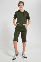 تنزيل الصورة على معرض الصور، Redtag-Olive-Keyshape-SweaT-Shirt-Sweatshirts-Senior-Boys-9 to 14 Years