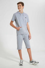 تنزيل الصورة على معرض الصور، Redtag-Grey-Melange-Keyshape-SweaT-Shirt-Sweatshirts-Senior-Boys-9 to 14 Years