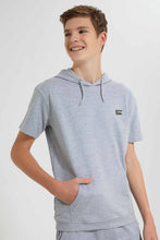 تنزيل الصورة على معرض الصور، Redtag-Grey-Melange-Keyshape-SweaT-Shirt-Sweatshirts-Senior-Boys-9 to 14 Years