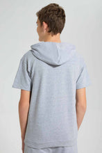 تنزيل الصورة على معرض الصور، Redtag-Grey-Melange-Keyshape-SweaT-Shirt-Sweatshirts-Senior-Boys-9 to 14 Years