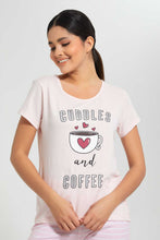 Load image into Gallery viewer, Redtag-Pink-Cuddles-Printed-Pyjama-Set-Pyjama-Sets-Women's-