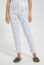 Load image into Gallery viewer, Redtag-White-Allover-Printed-Pyjama-Set-Pyjama-Sets-Women's-