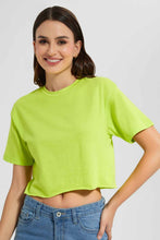 تنزيل الصورة على معرض الصور، Redtag-Green-Cropped-T-Shirt-Category:T-Shirts,-Colour:Green,-Filter:Women's-Clothing,-KSH,-New-In,-New-In-Women-APL,-Non-Sale,-RMD-add,-S22C,-Section:Women,-Women-T-Shirts-Women's-