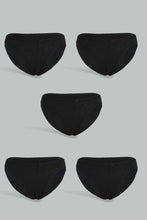 Load image into Gallery viewer, Redtag-Black-Plain-Bikini-Briefs(5-Pack)-Briefs-Bikini-Women's-