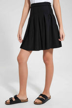 Load image into Gallery viewer, Black Pleated Skater Skirt