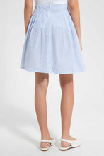 Load image into Gallery viewer, Blue And White Pleated Skirt