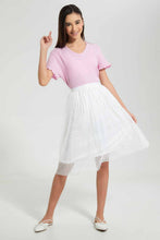 Load image into Gallery viewer, Redtag-White-Tulle-Skirts-Skirts-Senior-Girls-9 to 14 Years