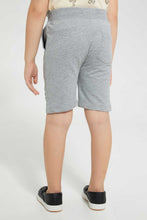 تنزيل الصورة على معرض الصور، Redtag-Grey-Marl-Print-Short-Active-Shorts-Boys-2 to 8 Years
