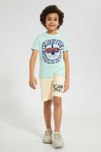 تنزيل الصورة على معرض الصور، Redtag-Beige-Print-Shorts-Active-Shorts-Boys-2 to 8 Years