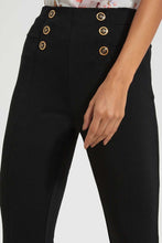 Load image into Gallery viewer, Redtag-Black-Pontie-Leggings-With-Button-Jeggings-Women's-