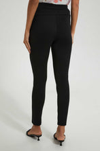 Load image into Gallery viewer, Redtag-Black-Pontie-Leggings-With-Button-Jeggings-Women's-