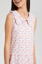 Load image into Gallery viewer, Redtag-Pink-Floral-Print-Peterpan-Collar-Tiered-Dress-Dresses-Senior-Girls-9 to 14 Years