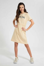 Load image into Gallery viewer, Redtag-Beige-Sporty-Knitted-Dress-Category:Dresses,-Colour:Beige,-Filter:Senior-Girls-(9-to-14-Yrs),-GSR-Dresses,-New-In,-New-In-GSR,-Non-Sale,-RMD-add,-S22C,-Section:Kidswear-Senior-Girls-9 to 14 Years