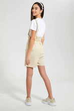 Load image into Gallery viewer, Redtag-Beige/White-Twofer-Capri-Length-Jumpsuit-Jumpsuits-Senior-Girls-9 to 14 Years