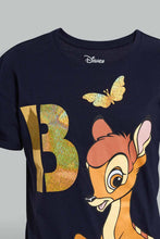 تنزيل الصورة على معرض الصور، Redtag-Black-Bambi-T-Shirt-Graphic-T-Shirts-Senior-Girls-9 to 14 Years